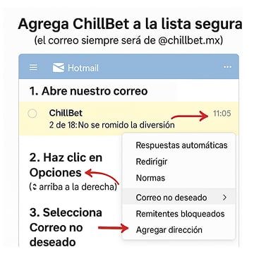 Instruções para o cliente de e-mail